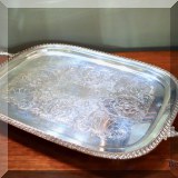 S11. Silverplate tray with handles. 